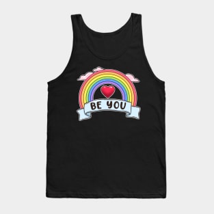 Pride Shirt Women Rainbow Graphic Tees Funny Be You Letter T Shirt LGBT Equality Tank Top